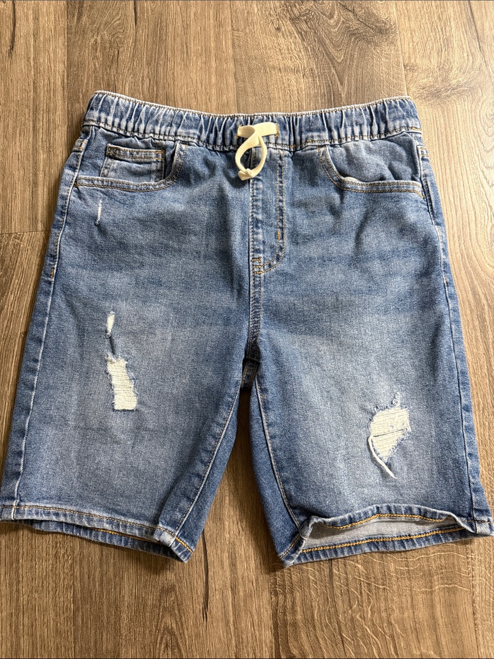 Old Navy boys youth Light Blue Distressed Jean Shorts